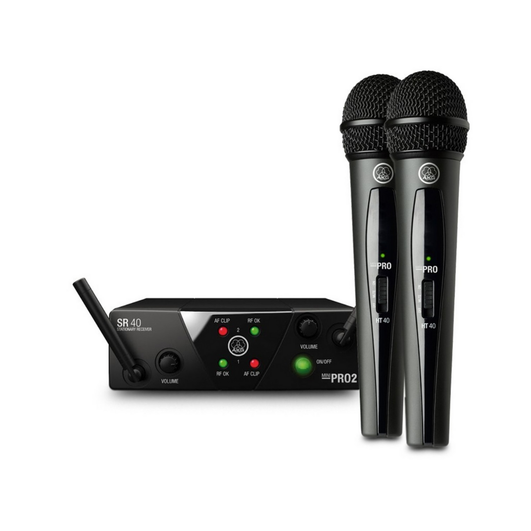 🥇 Sistema de microfono Inalambrico AKG WMS40 Mini Dual Vocal en Perú