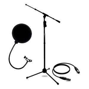 Kit de accesorios para Home Studio : Antipop + soporte de micrÃ³fono + cable XLR