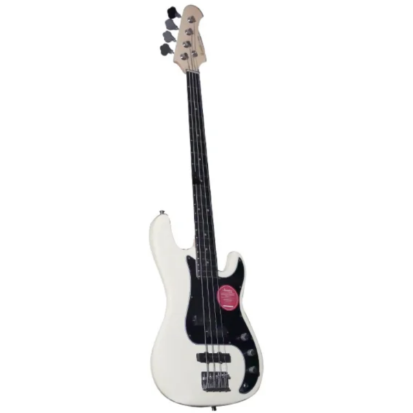 Bajo eléctrico Memphis EB-224 Blanco, diseño vintage con sonido versátil y potente, disponible en Latin Music, tienda oficial con garantía y seguridad.